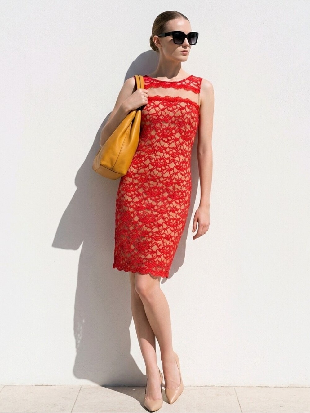 Elegant Bally44 Size Medium Lace Dress